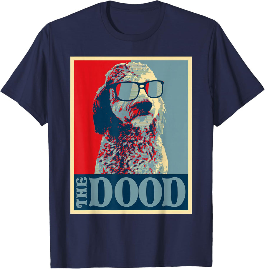 The Dood Goldendoodle - Doodle Mom and Dood Dad Gift T-Shirt - Navy Blue