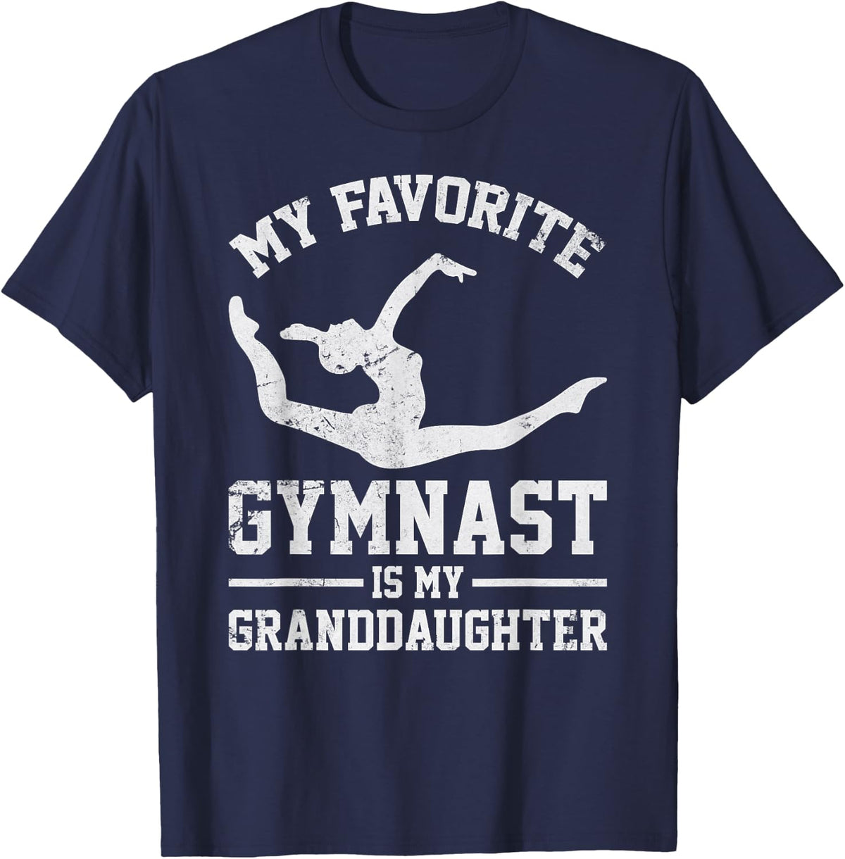 Favorite Gymnast for Women Gymnastics Grandma T-Shirt - Navy Blue