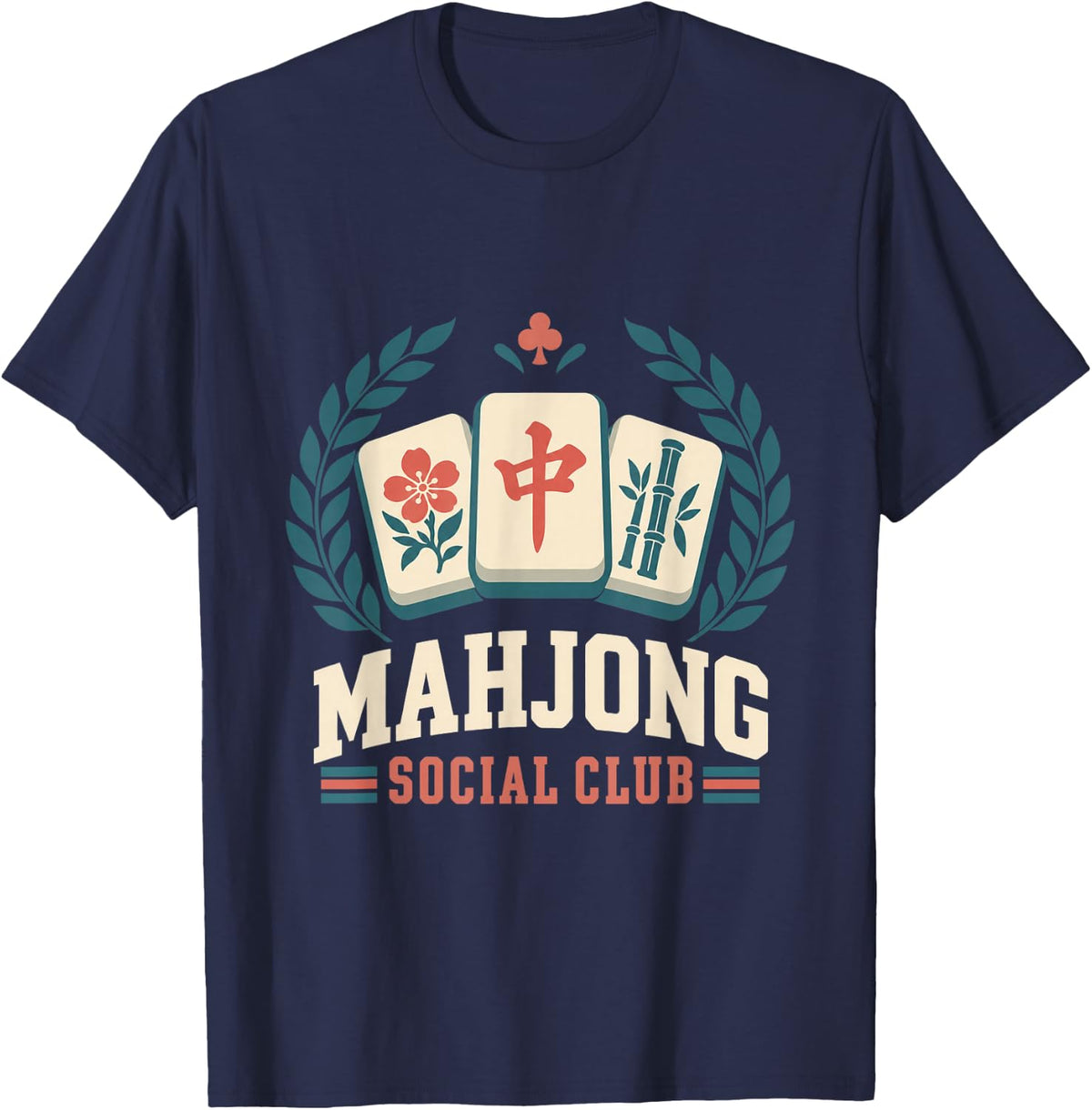 Mahjong Social Club Social Club Belonging Tile T-Shirt - Navy Blue
