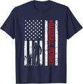 Distressed USA American Flag Baseball Pepaw Father's Day T-Shirt - Navy Blue