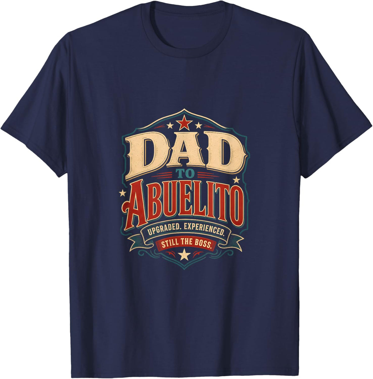 Dad to Abuelito Father's Day Grandpa Classic T-Shirt - Navy Blue