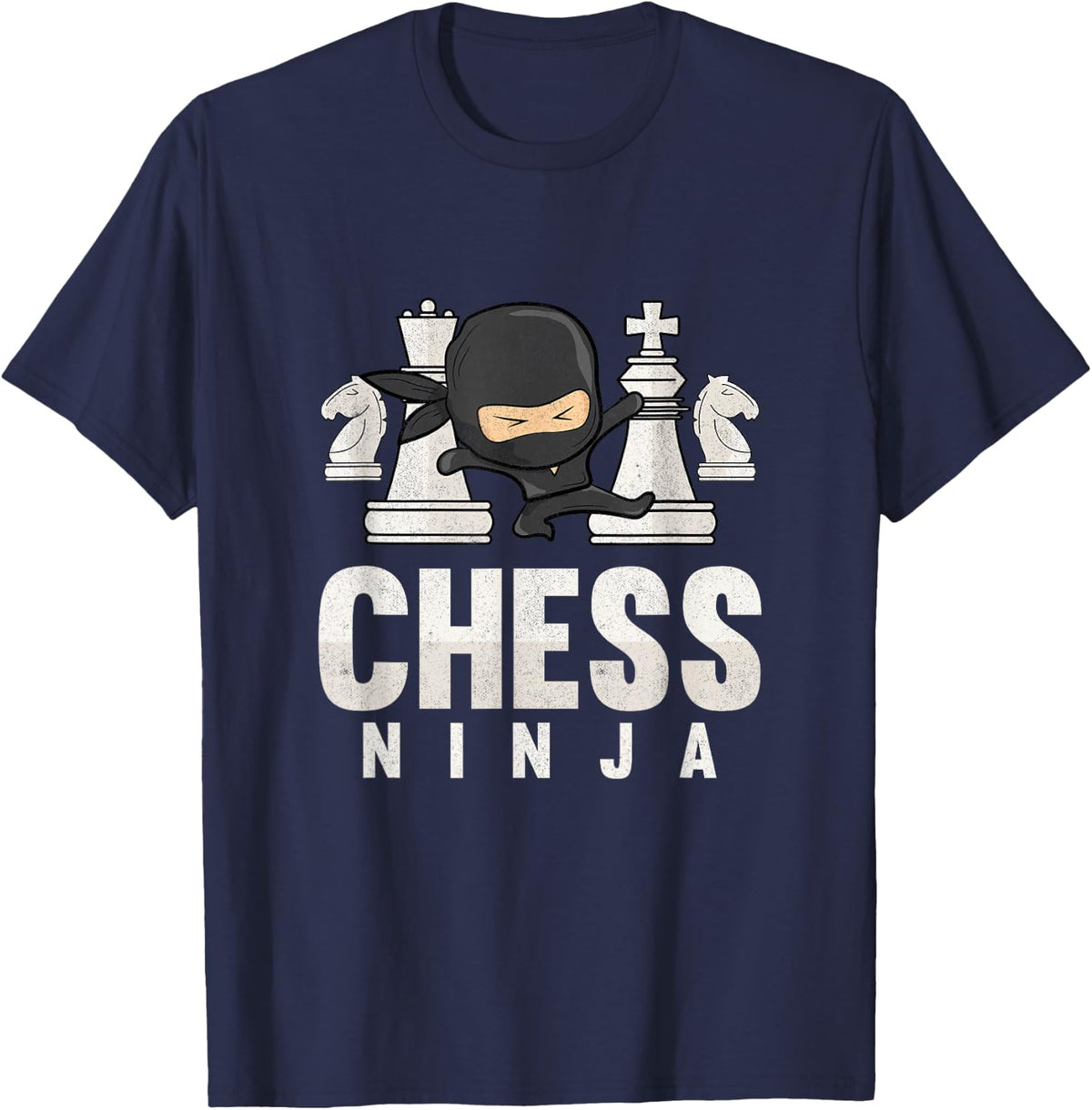 Chess Ninja Funny Chess Kids Chess Player Chess Boys T-Shirt - Navy Blue