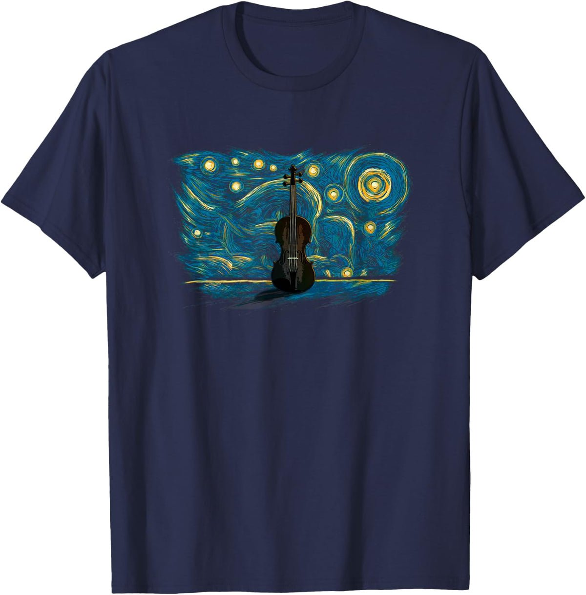 Vintage Style Retro Viola T-Shirt - Navy Blue