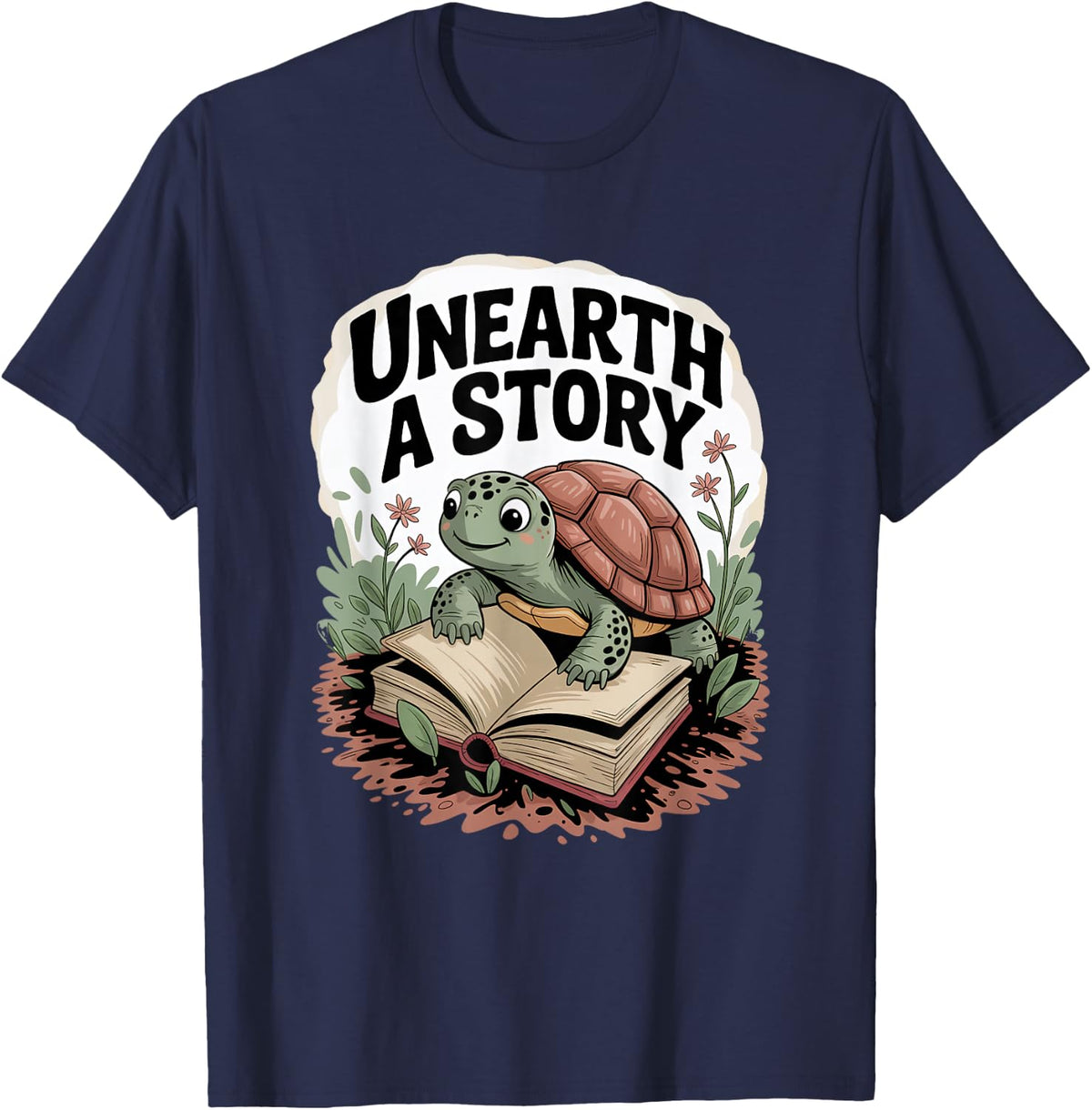 Unearth a Story 2026 Summer Reading T-Shirt - Navy Blue