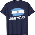 Argentina Flag Vintage Patriotic T-Shirt - Navy Blue
