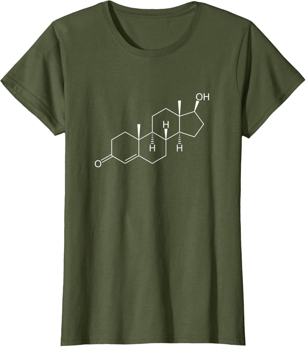 Testosterone Molecule T-Shirt T-Shirt - Olive Green