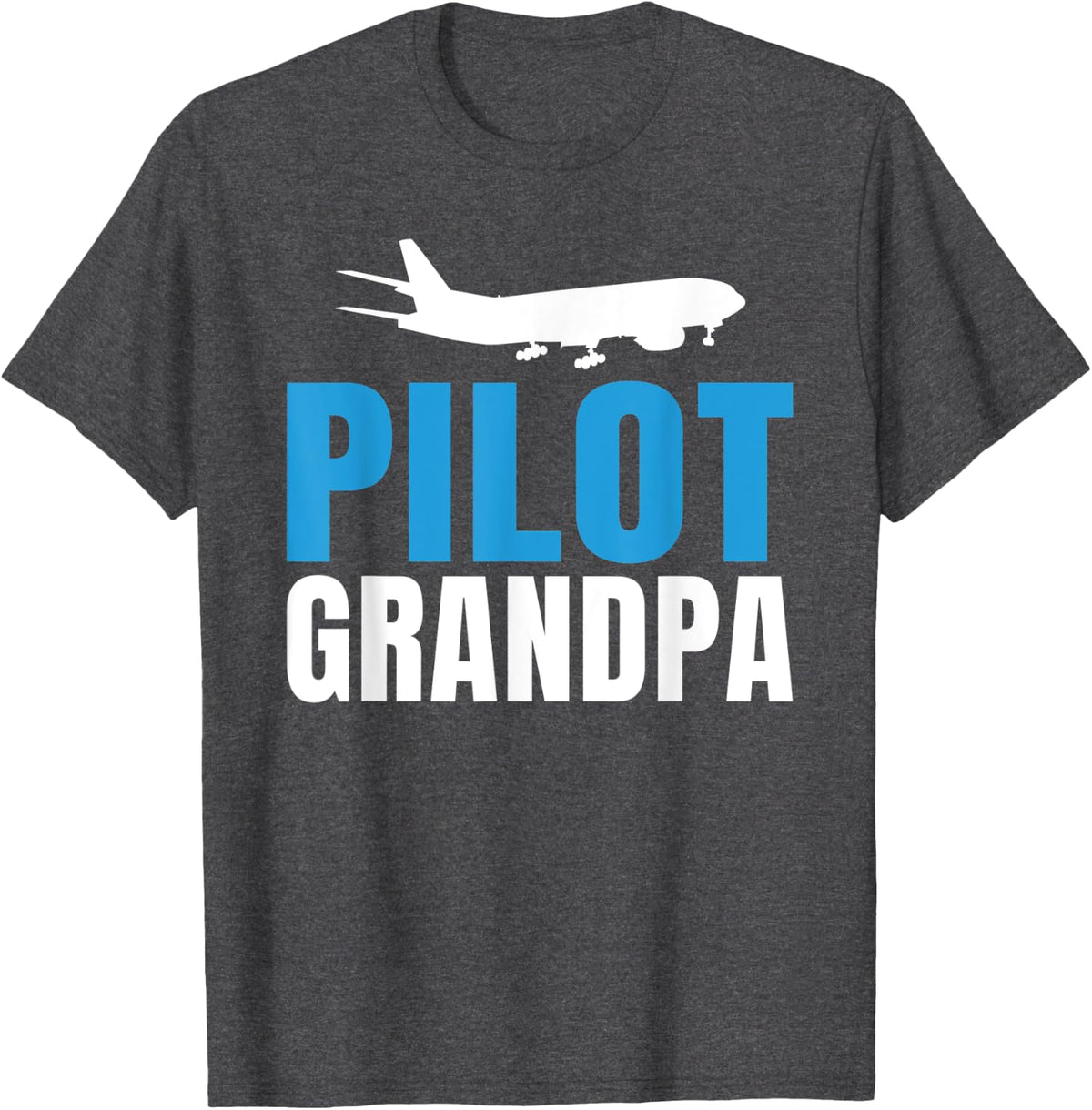 Airplane Flying Aircraft Pilot Grandpa T-Shirt - Dark Heather Grey