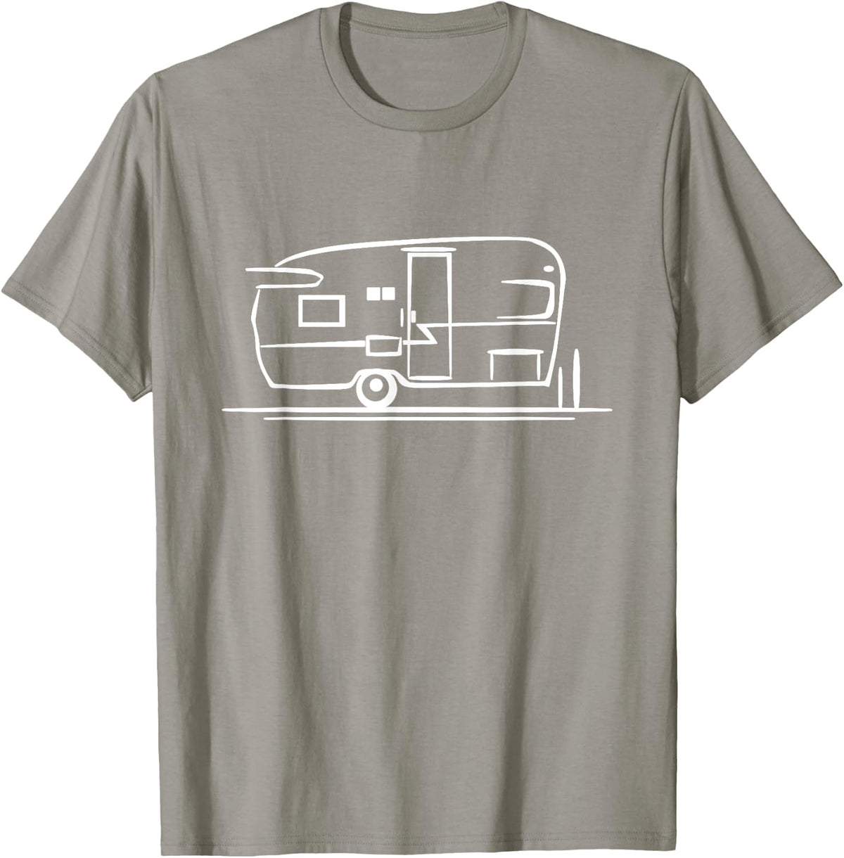 Shasta Camper Trailer Camping Travel Vacation Vintage Tee - Slate Grey