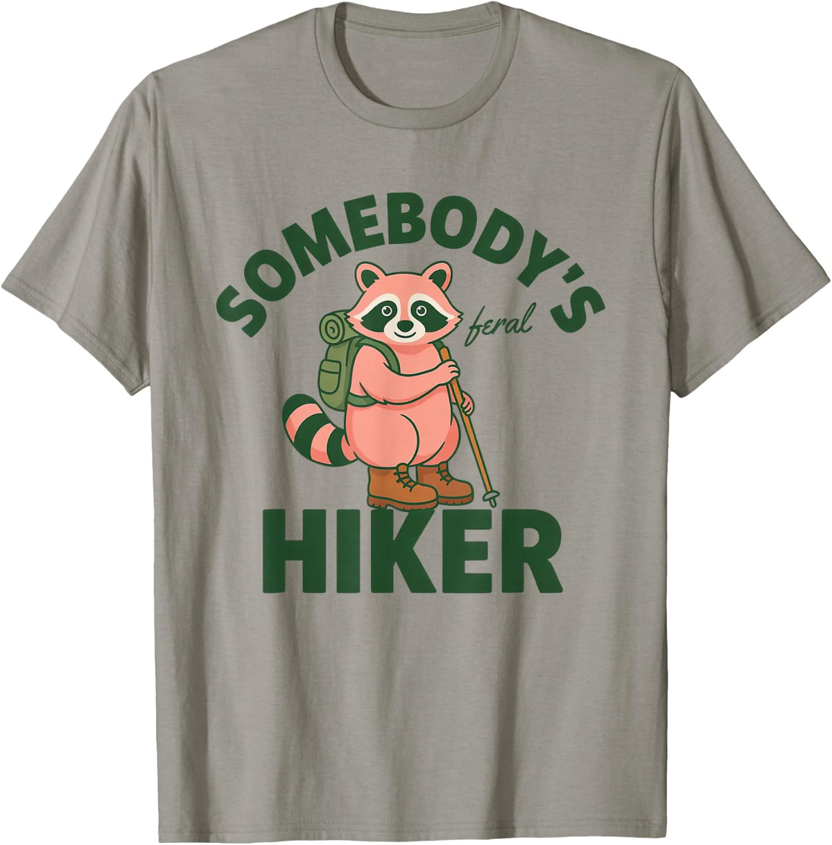 Solo Hike Trail Trekker Solitary Backpacking Hiker T-Shirt - Slate Grey