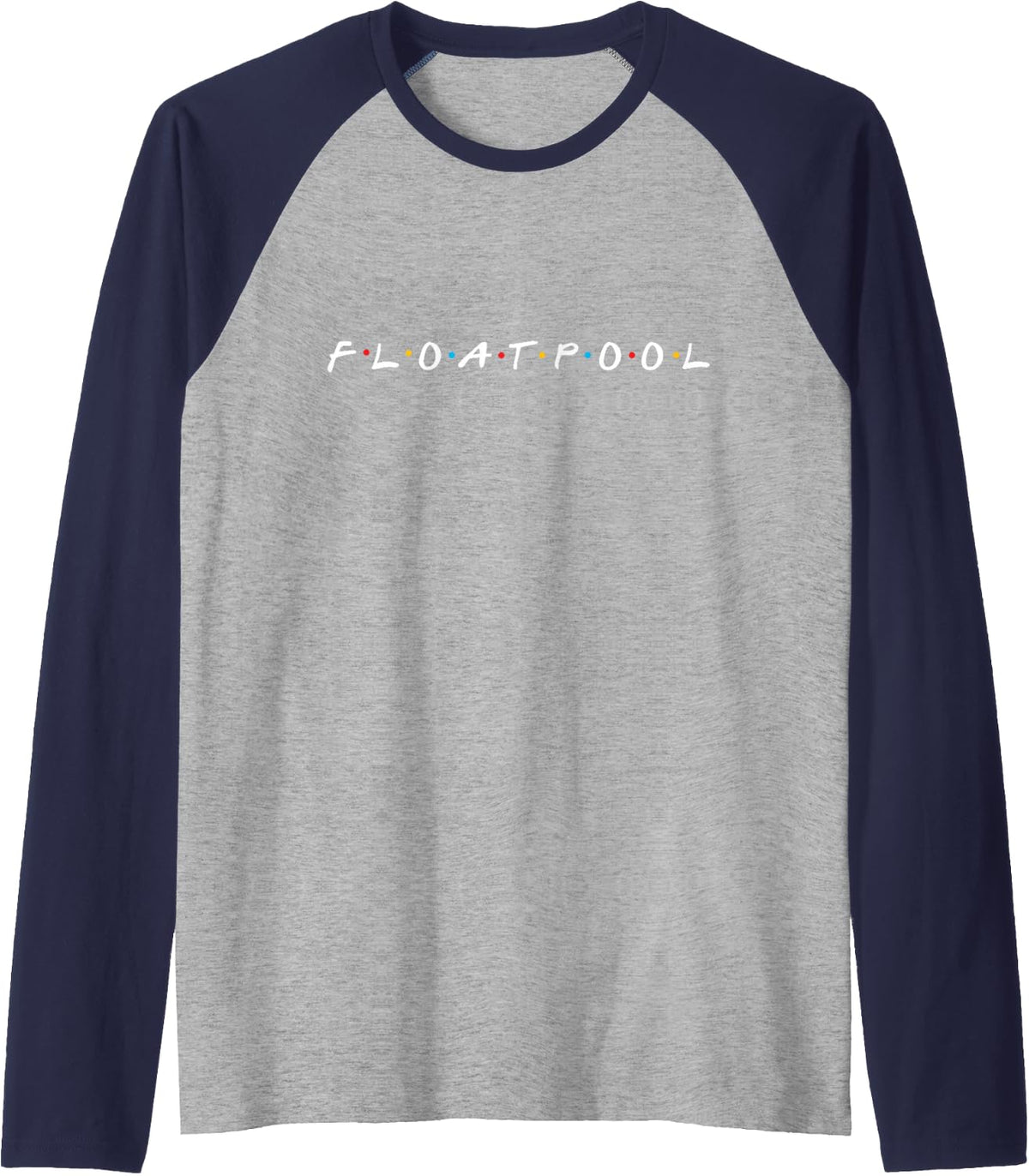 Float Pool Sweatshirt for Men and Women Raglan Baseball Tee - Navy Blue\/Athletic Heather