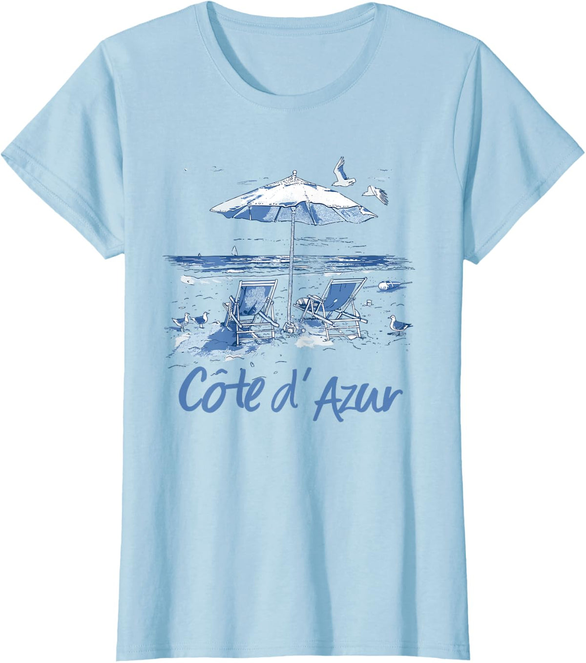 The French Riviera is the Celebrity Hotspot of France T-Shirt - Baby Blue