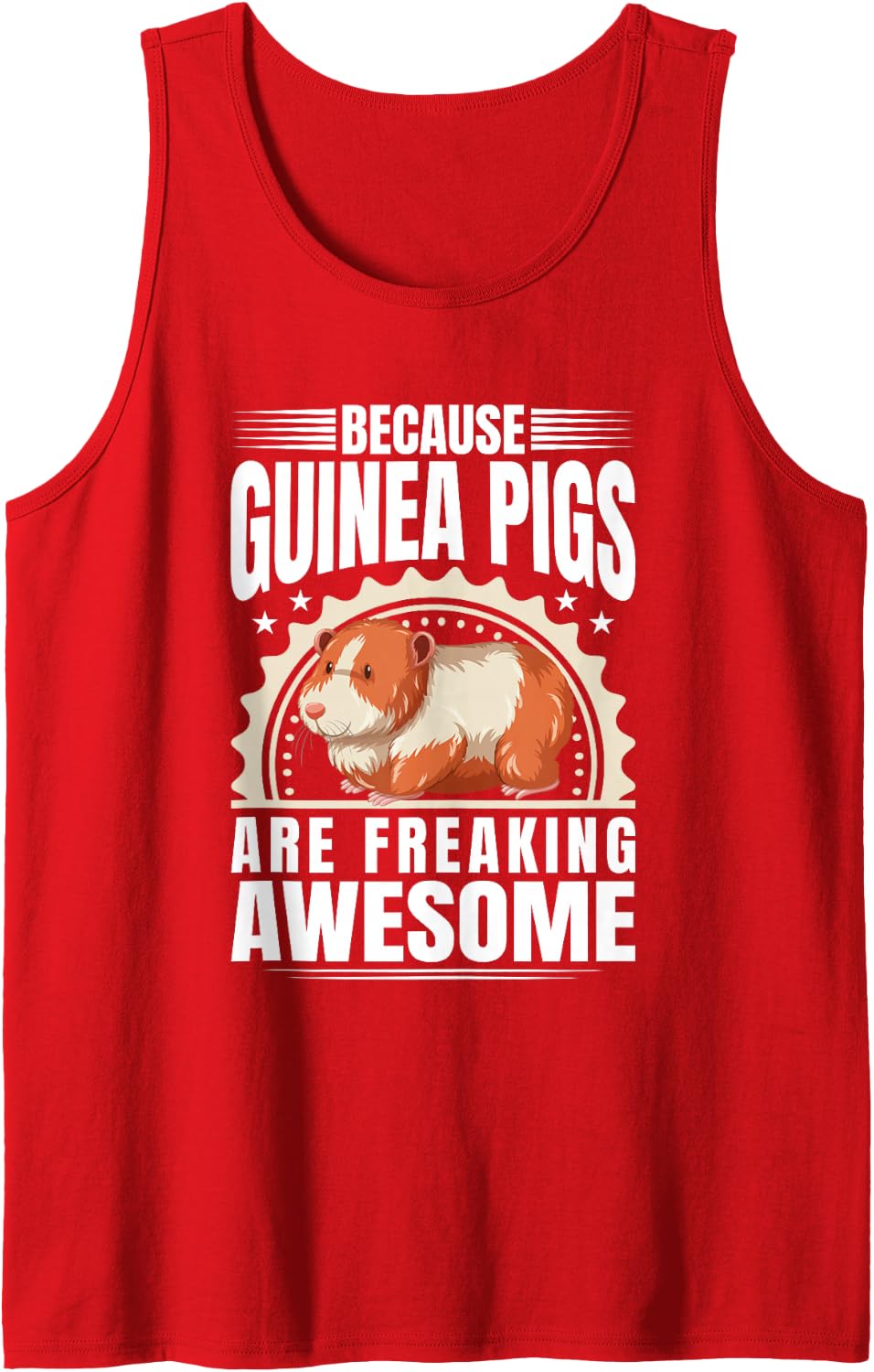 Guinea Pigs are Freaking Awesome Furry Potato Guinea Pig Sleeveless Tank Top - Red
