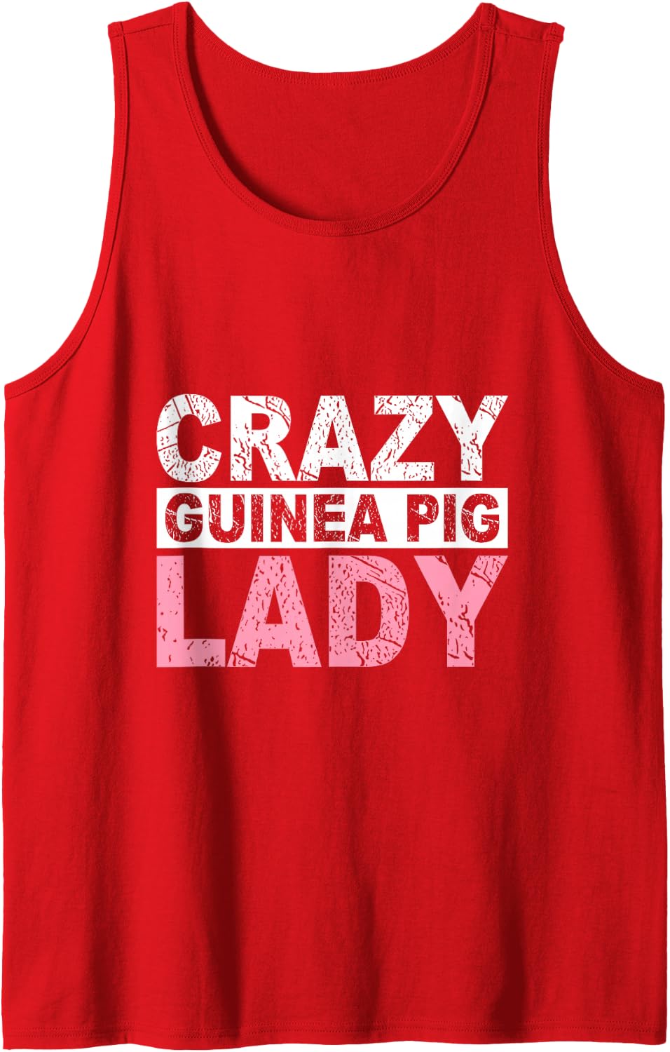 Guinea Pigs Girl Women Crazy Guinea Pig Lady Sleeveless Tank Top - Red