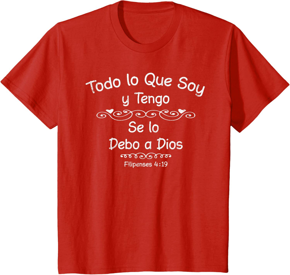 Camisas Cristianas Espanolas con Dichos Sobre Dios T-Shirt - Red