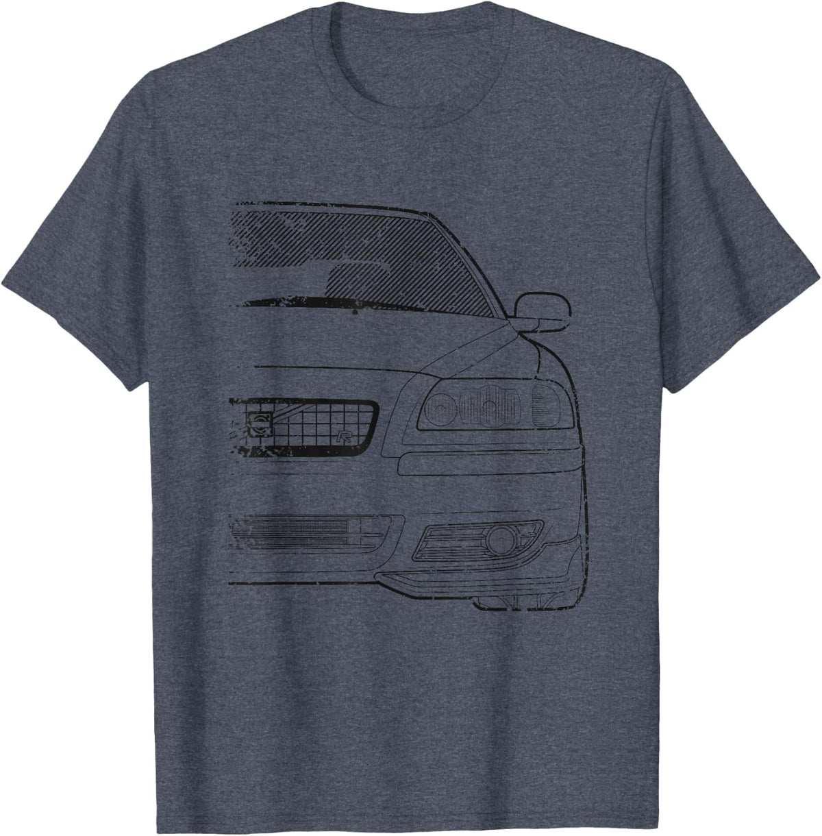 Classic Racing S60-R Turbo Stealth Tee T-Shirt - Heather Blue