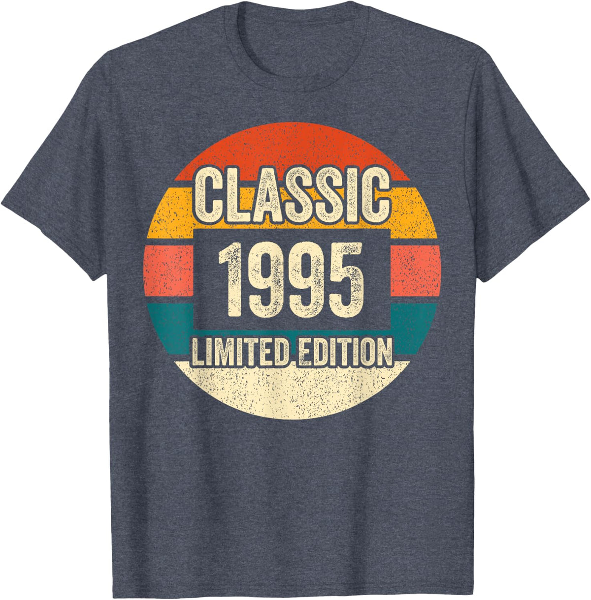 Classic 1995 Limited Edition 90s Vintage Birthday Graphic T-Shirt - Heather Blue