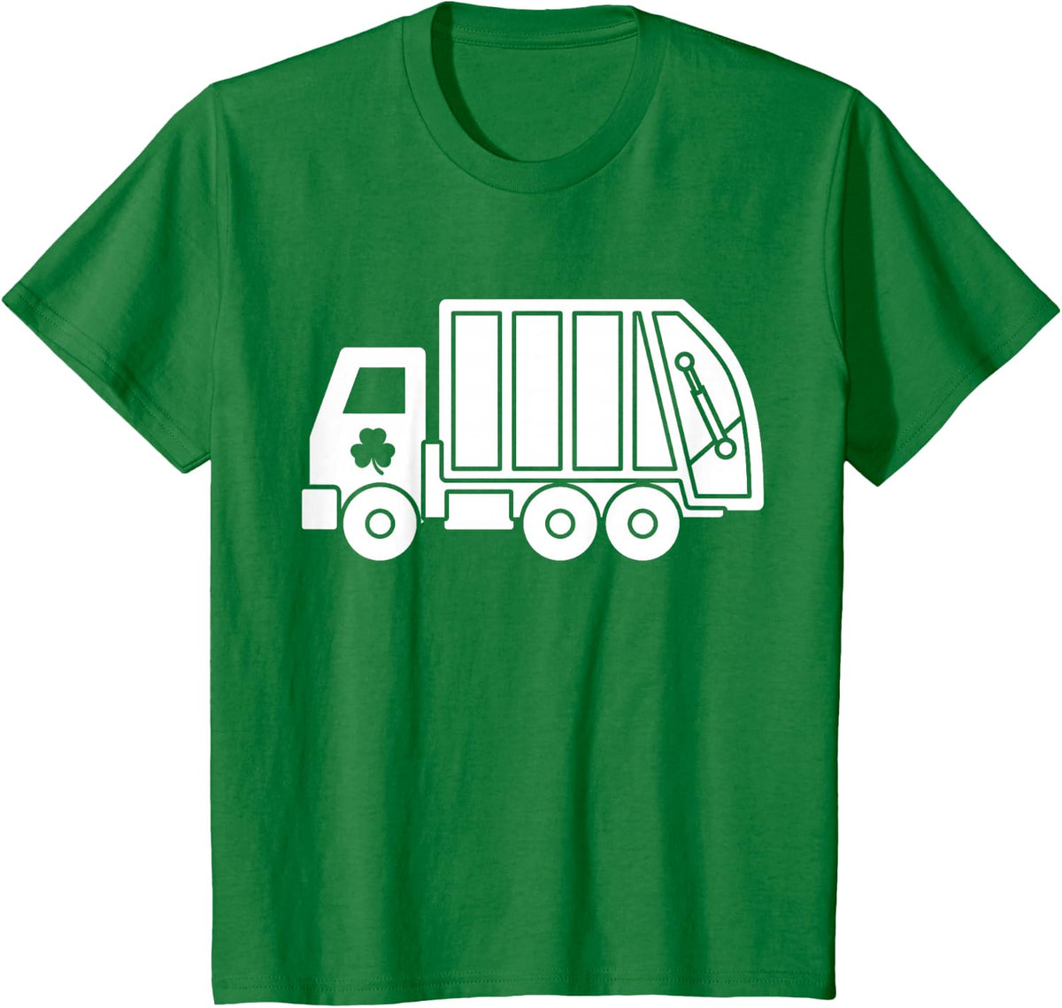Garbage Truck St Patricks Day Shamrock for Toddler and Baby T-Shirt - Kelly Green
