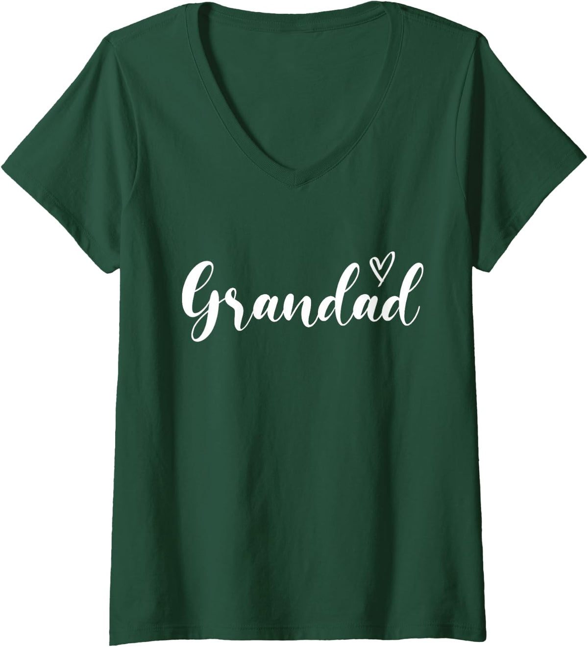Women's Grandfather Papaw Pop Gramps Grandpa Granddad V-Neck T-Shirt - Dark Green