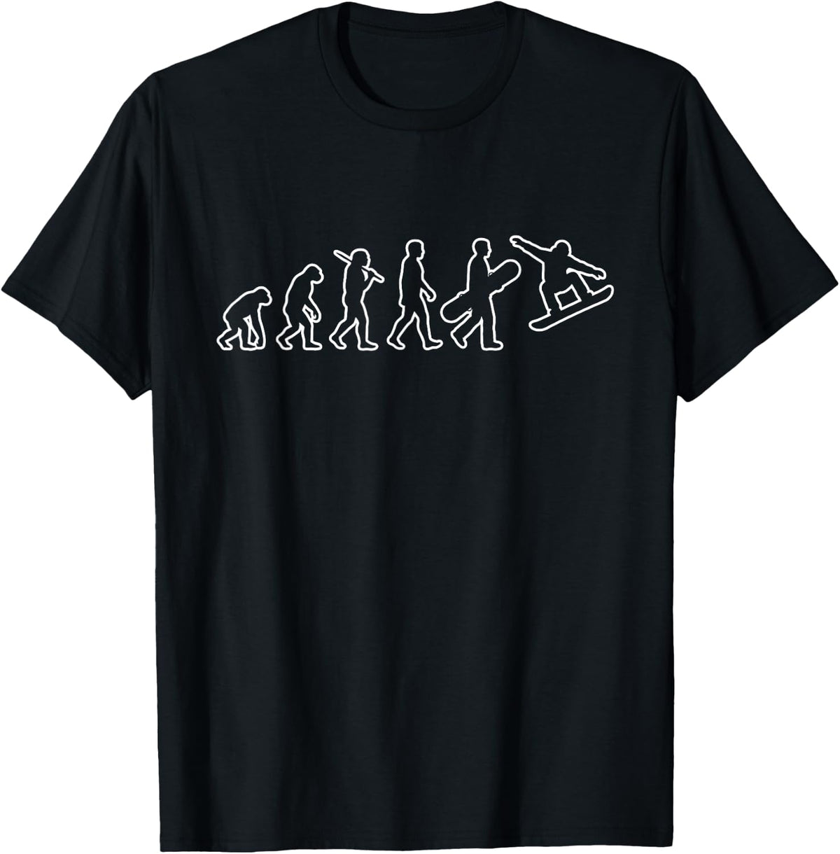 Snowboarding Evolution T-Shirt - Black