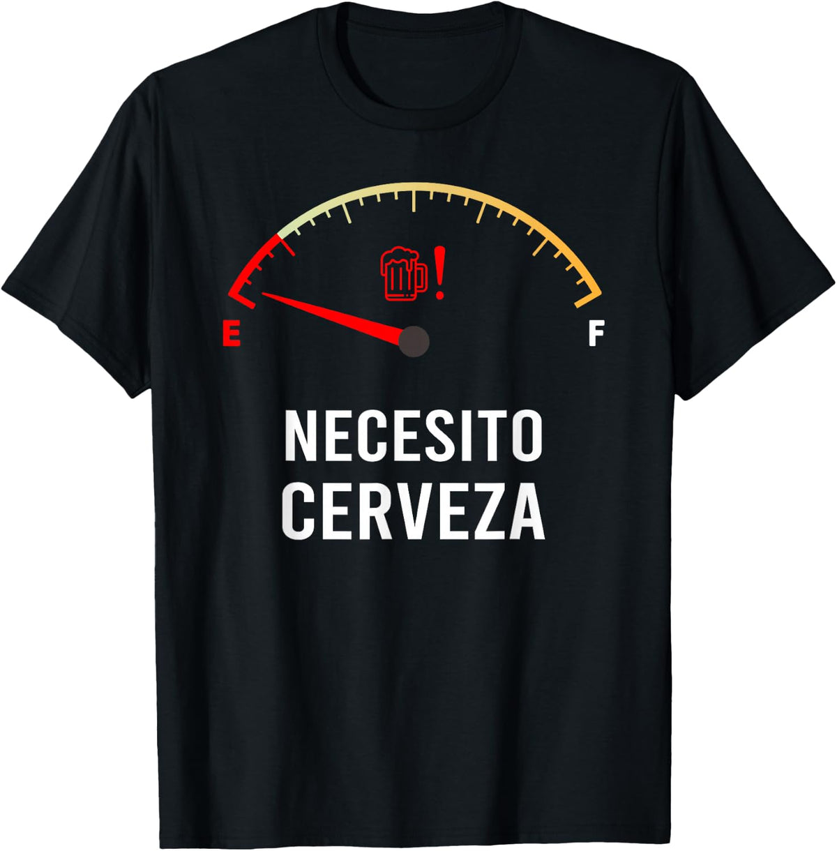 Necesito Cerveza Funny Spanish quote I Need Beer T-Shirt - Black