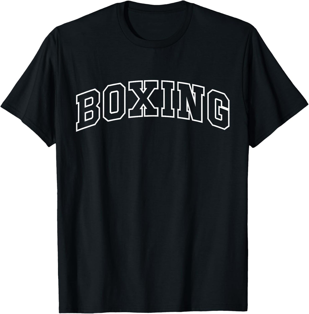 Boxing Funny Athletic Lettering Boxer Coach T-Shirt - Black