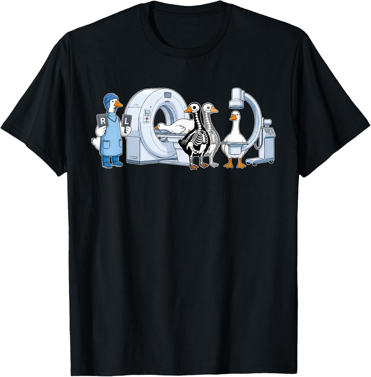 Radiologic Technologist Goose X-ray Tech MRI Halloween Day T-Shirt - Black