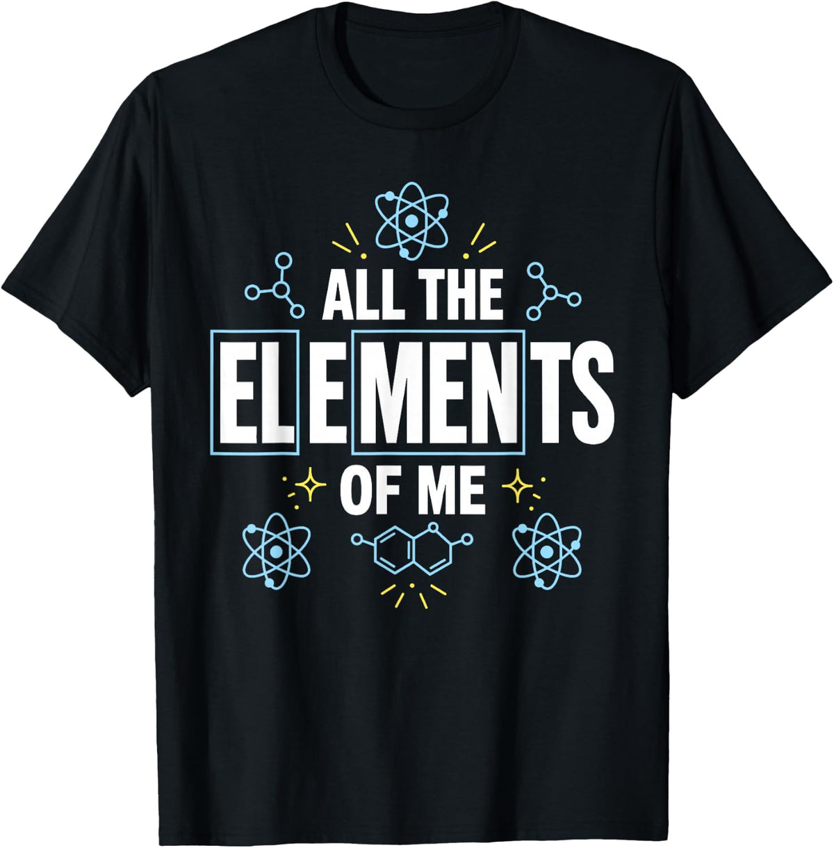 Science Molecule Atom Chemistry Teacher Student Physics T-Shirt - Black
