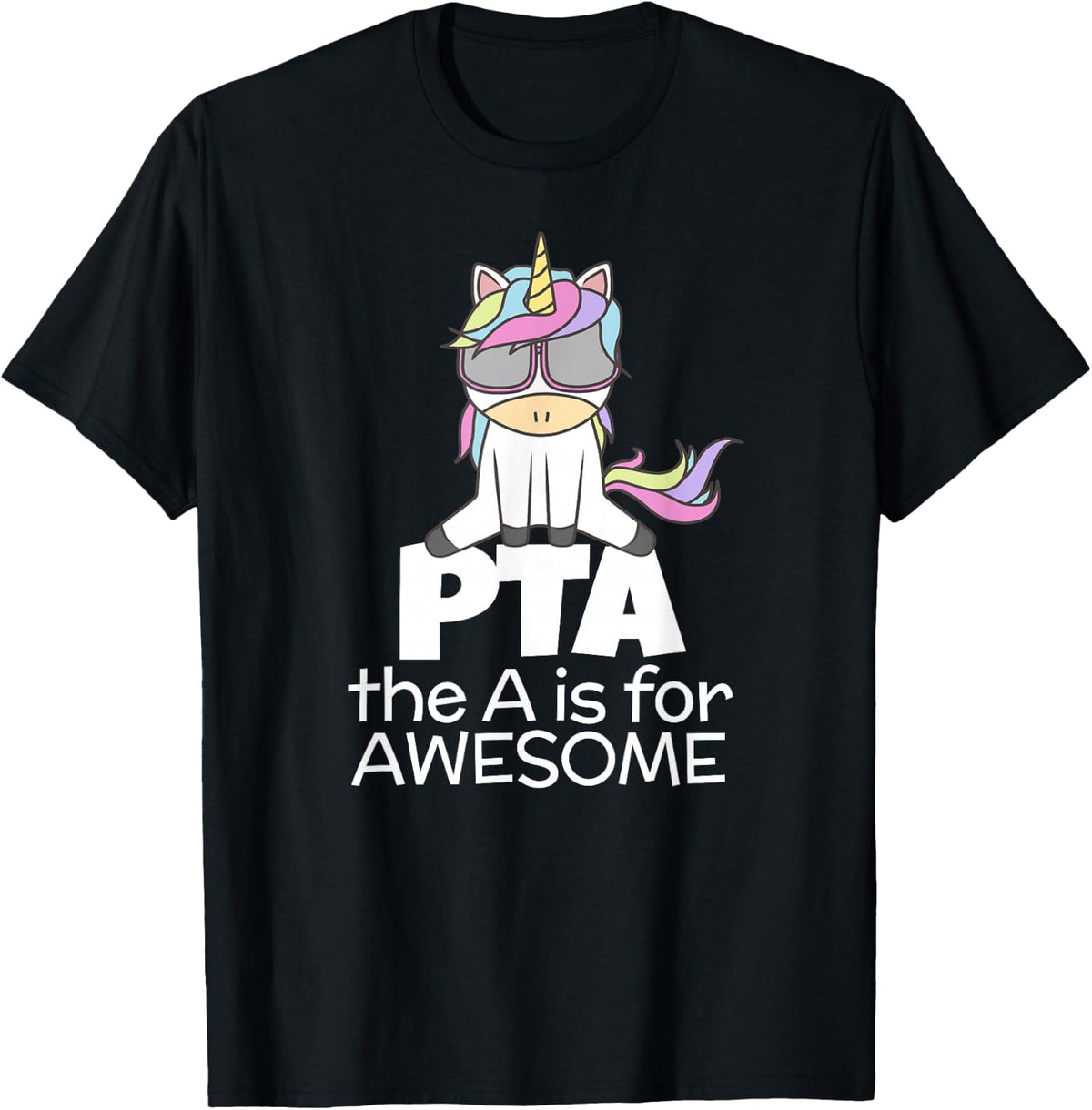PTA Unicorn for Physical Therapist PT Assistant T-Shirt - Black