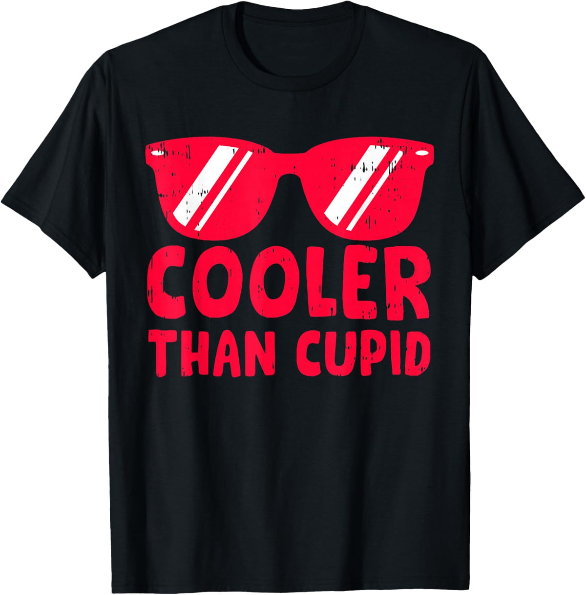 Cute Cooler Than Cupid Valentines Day for Teen Boys Girl Kid T-Shirt - Black