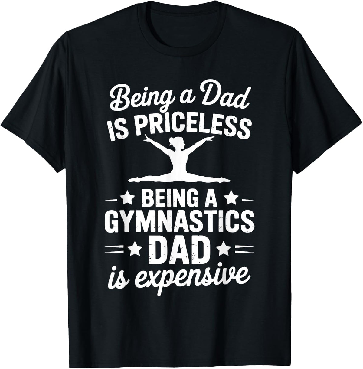 Gymnastics Dad Art for Dad Father Gymnast Gymnastics Lover T-Shirt - Black