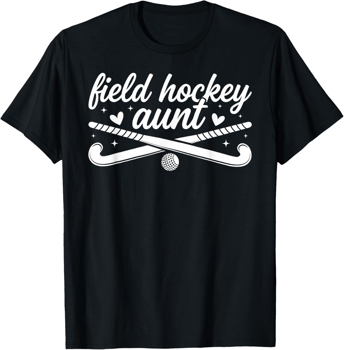 Field Hockey Aunt of A Field Hockey Player Auntie T-Shirt - Black