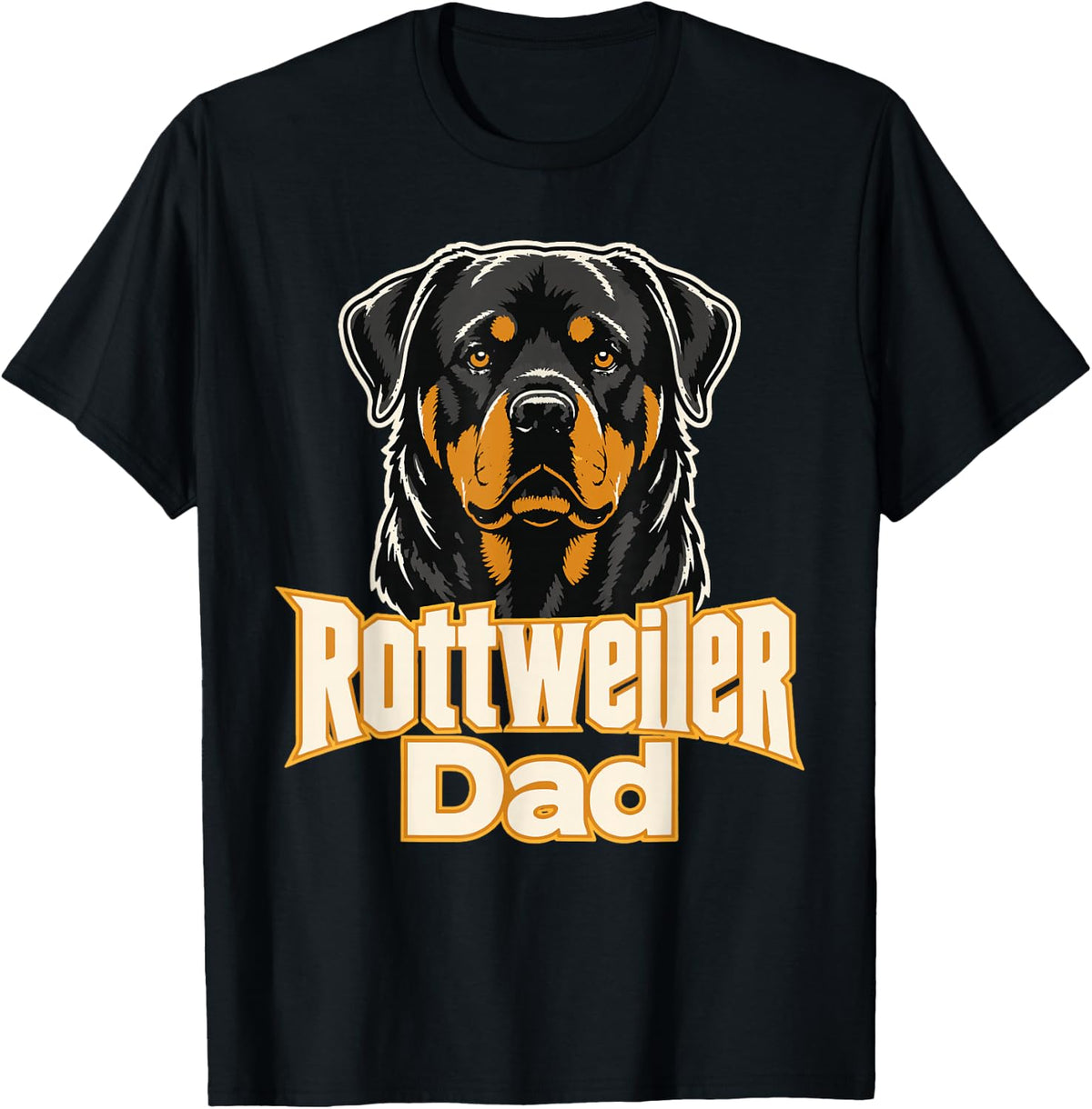 Rottweiler Dad Dog Owner T-Shirt - Black