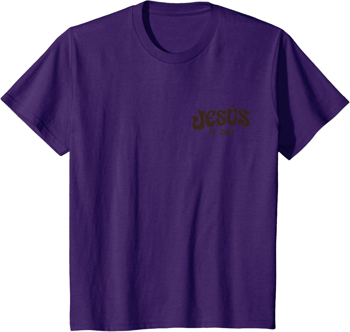 (2 Sided) Jesus Te AMA Juan 3 16 Christian in Spanish Cross T-Shirt - Purple