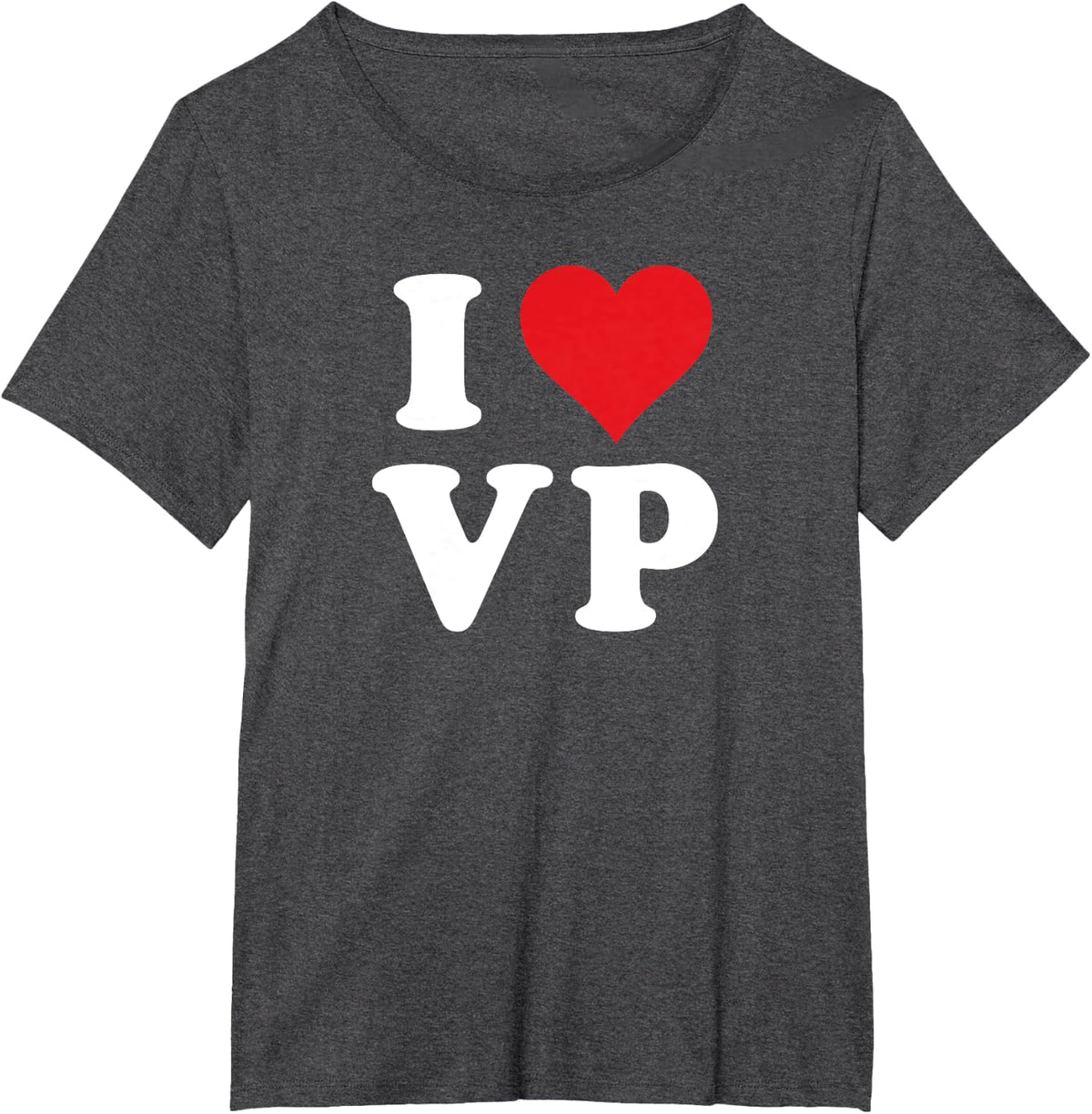 I Love VP Initials I Heart V.P. First Last Name V P T-Shirt - Dark Heather Grey