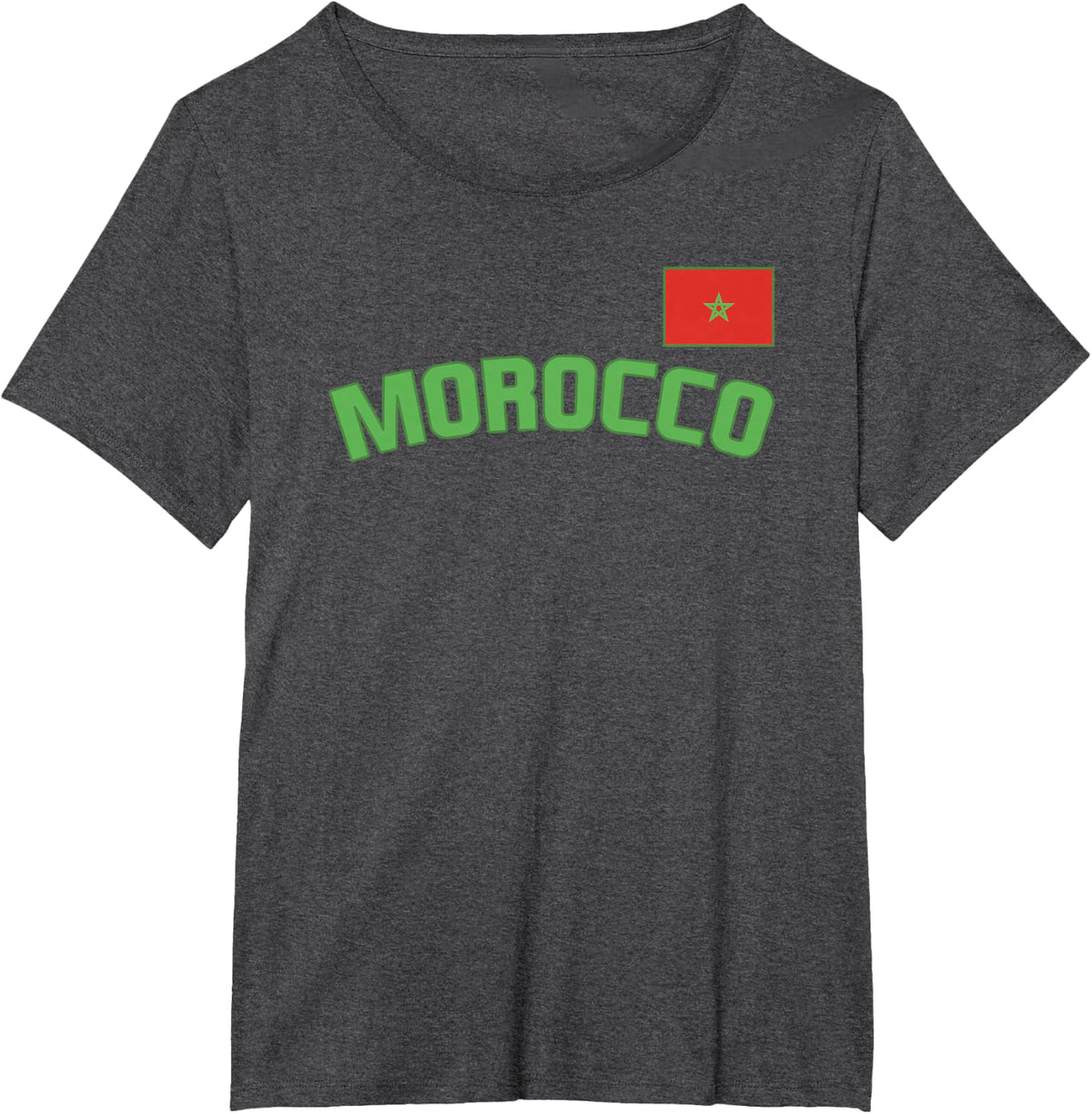 Morocco Flag Moroccan Pride International Country T-Shirt - Dark Heather Grey