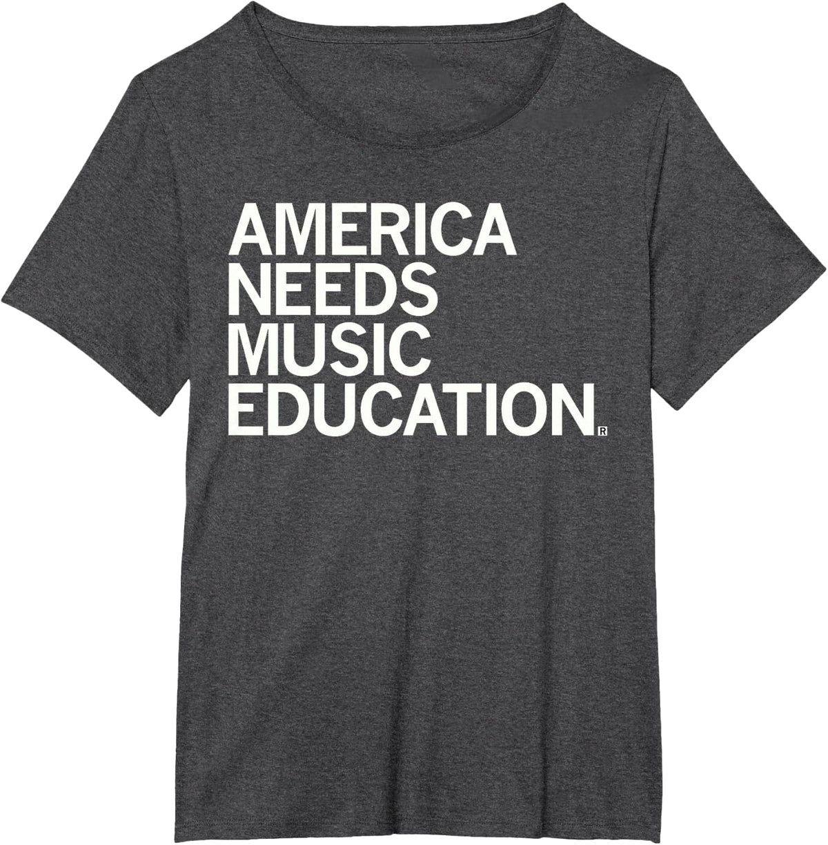 America Needs Music Education Advocacy Back to School T-Shirt - Dark Heather Grey