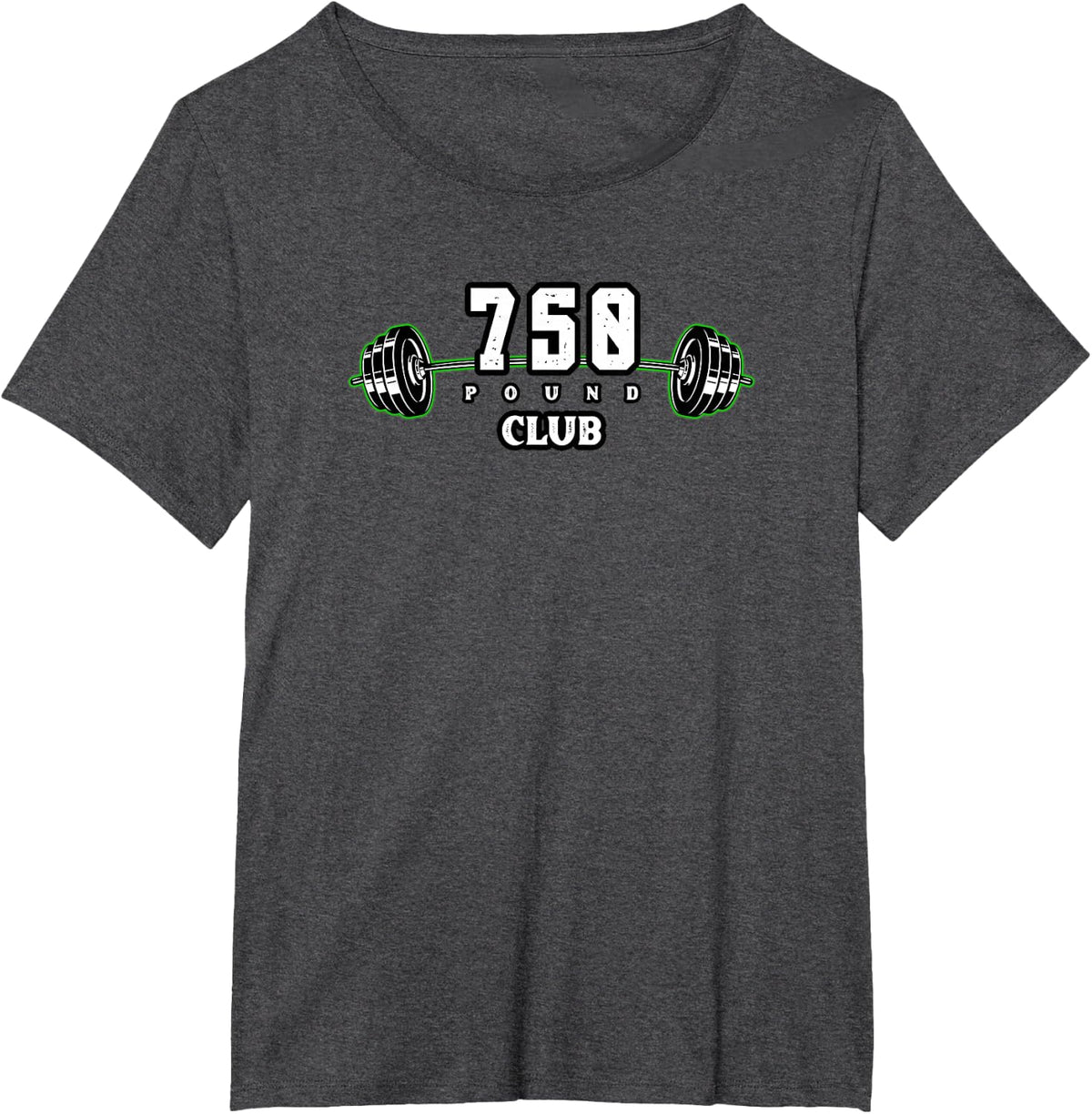 750 Pound Club Barbell Weight Lifting Shirt For Men Powerlifting Tee T-Shirt - Dark Heather Grey
