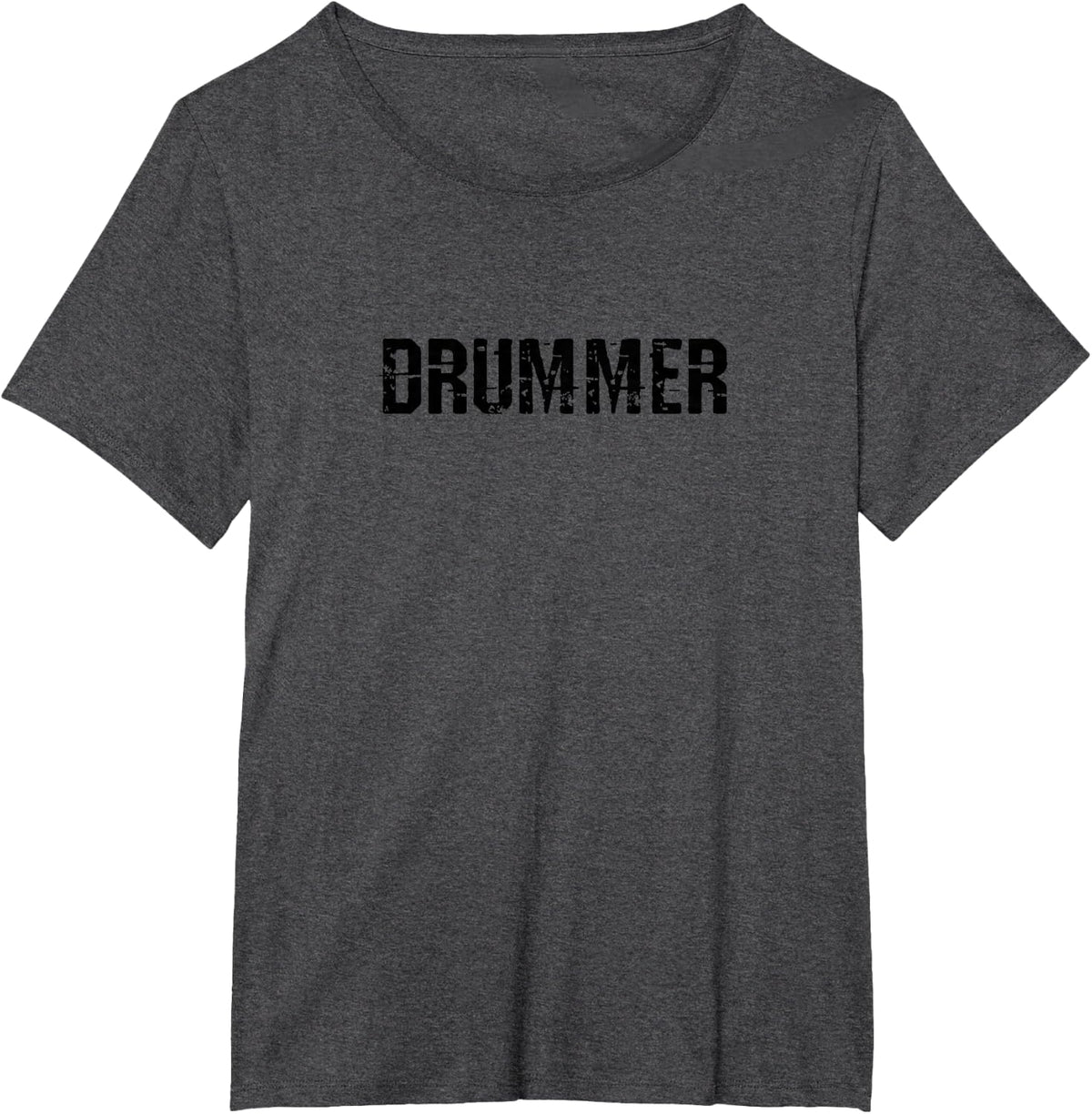 Drummer Musician Music Drums Retro Vintage Grunge T-Shirt - Dark Heather Grey
