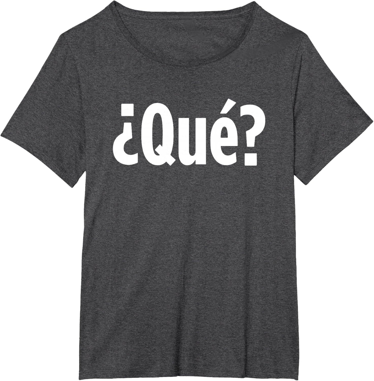 Que? - Funny Spanish Saying Sarcastic Novelty Cool Spanish T-Shirt - Dark Heather Grey