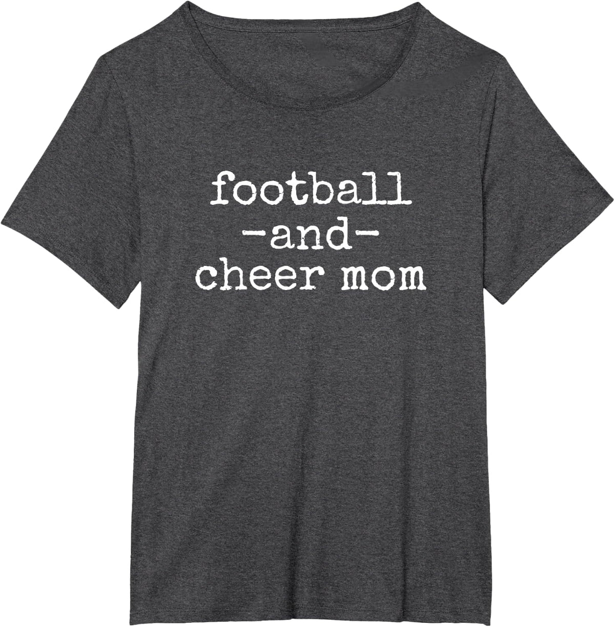 Football and Cheer Mom Cheerleading T-Shirt - Dark Heather Grey