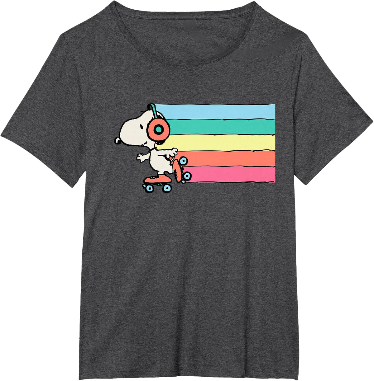 Peanuts Snoopy Easter Skate T-Shirt - Dark Heather Grey
