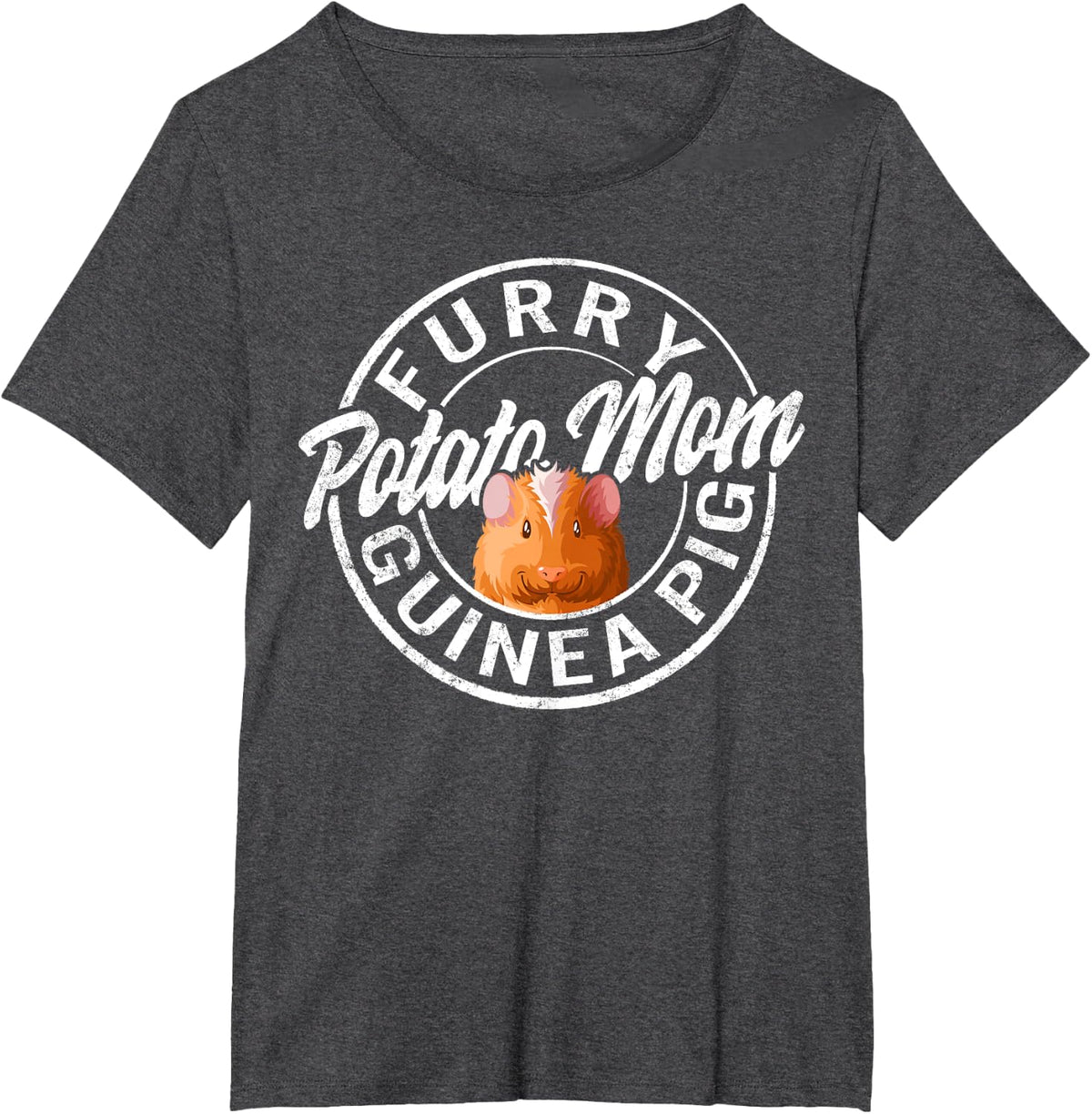 Furry Potato Mom Guinea Pig Mom Cute Cavy Mama Mothers Day T-Shirt - Dark Heather Grey