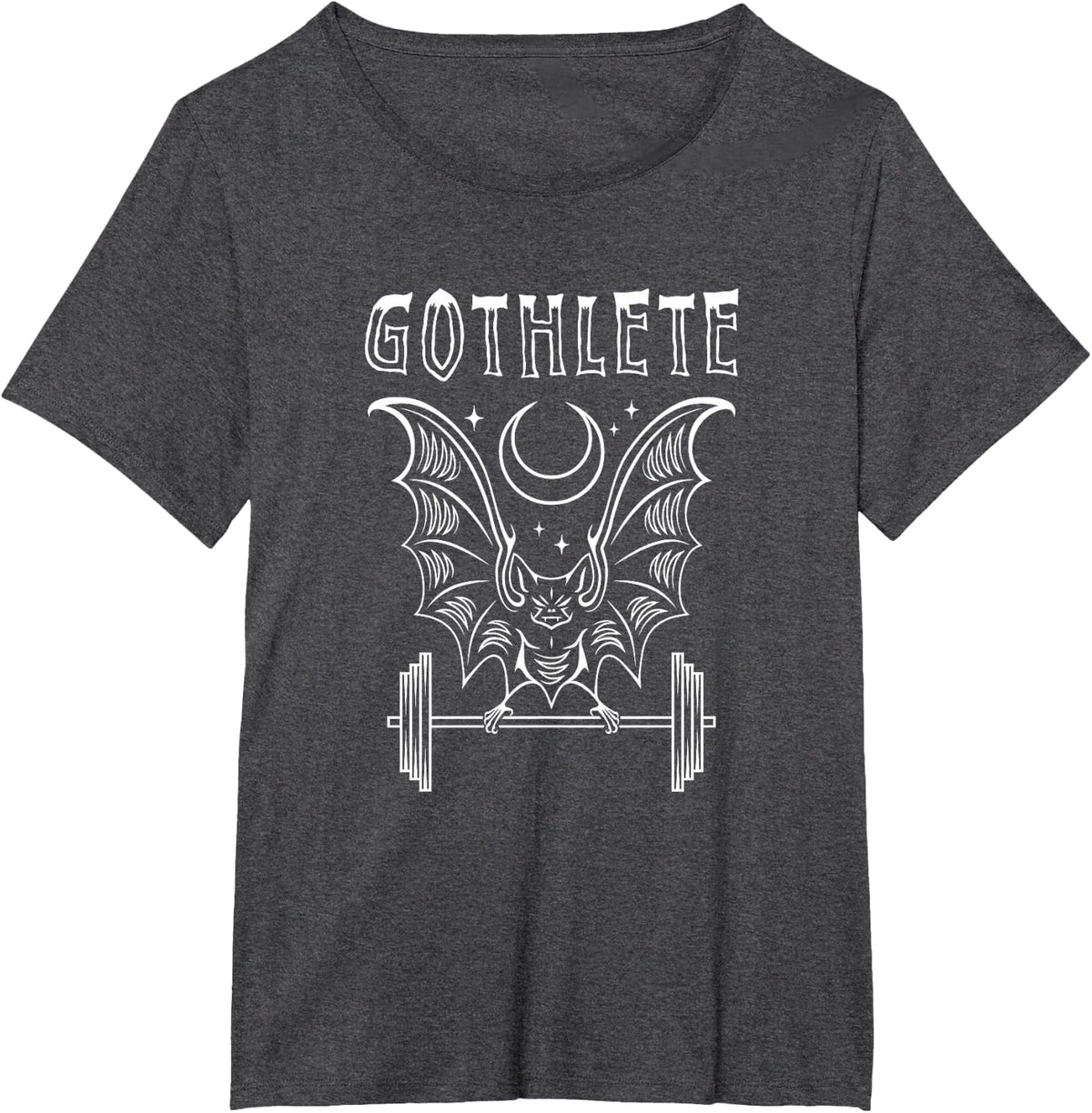 Gothlete Gym Bat Health Goth Workout T-Shirt - Dark Heather Grey