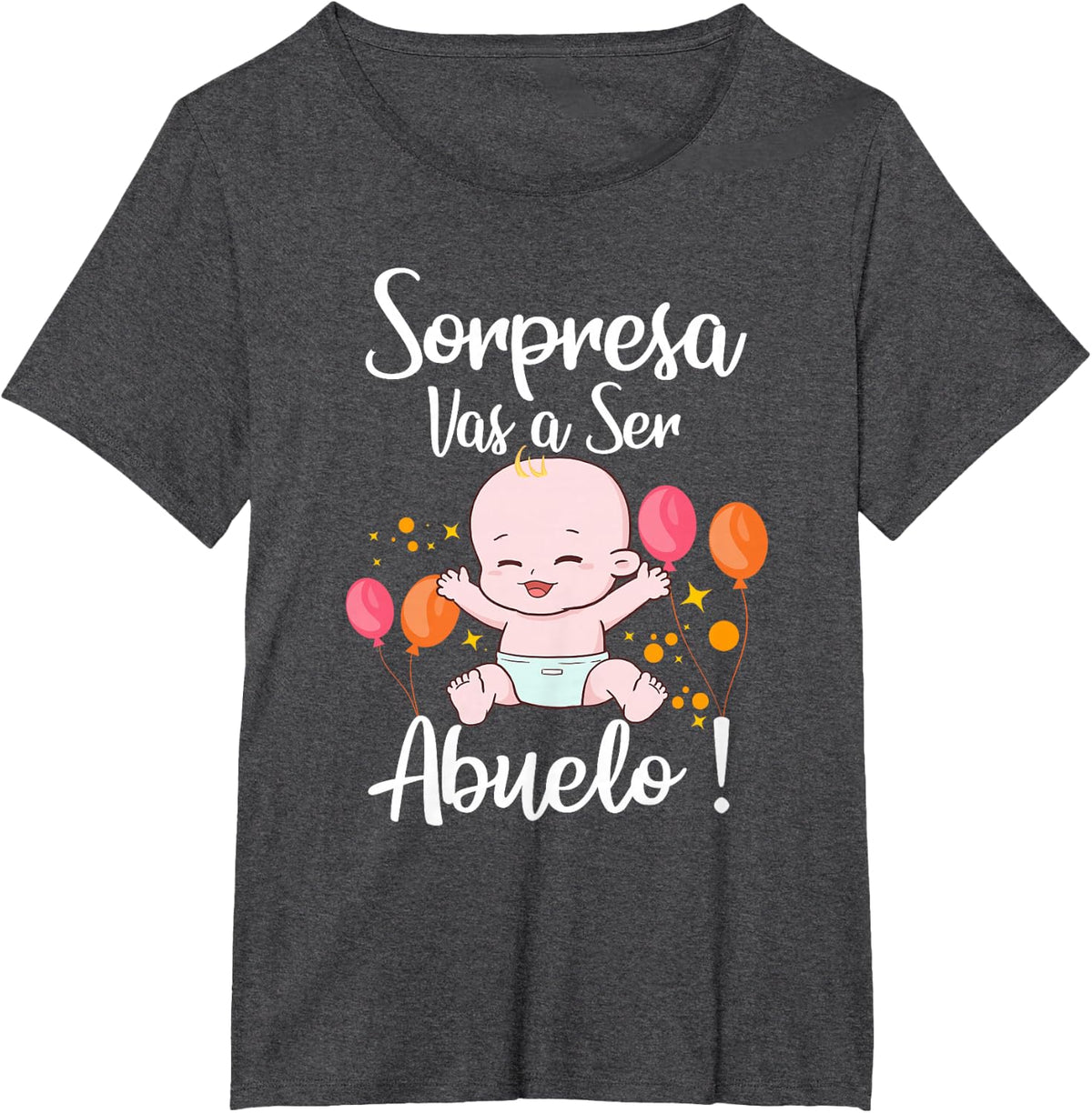 Sorpresa Vas a Ser Abuelo Nuevo Bebé Pregnancy Noticia T-Shirt - Dark Heather Grey