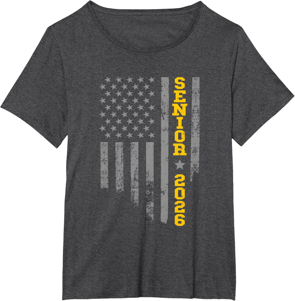 Senior Year Class of 2026 Graduation Design T-Shirt - Dark Heather Grey