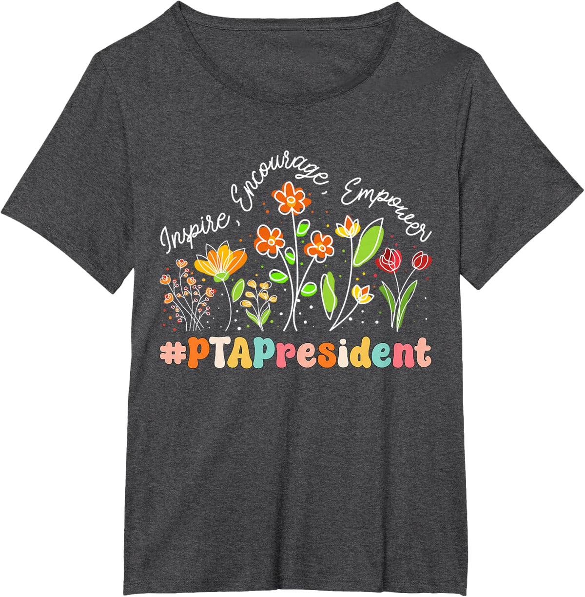 PTA President Appreciation Week Teacher Back to School T-Shirt - Dark Heather Grey