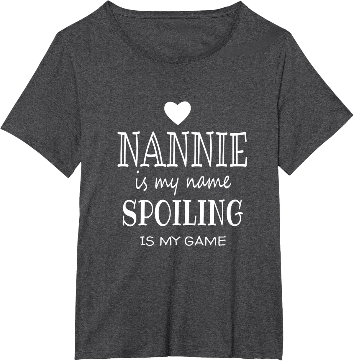 Nannie Is My Name Funny Nannie graphic Gift for Grandma T-Shirt - Dark Heather Grey