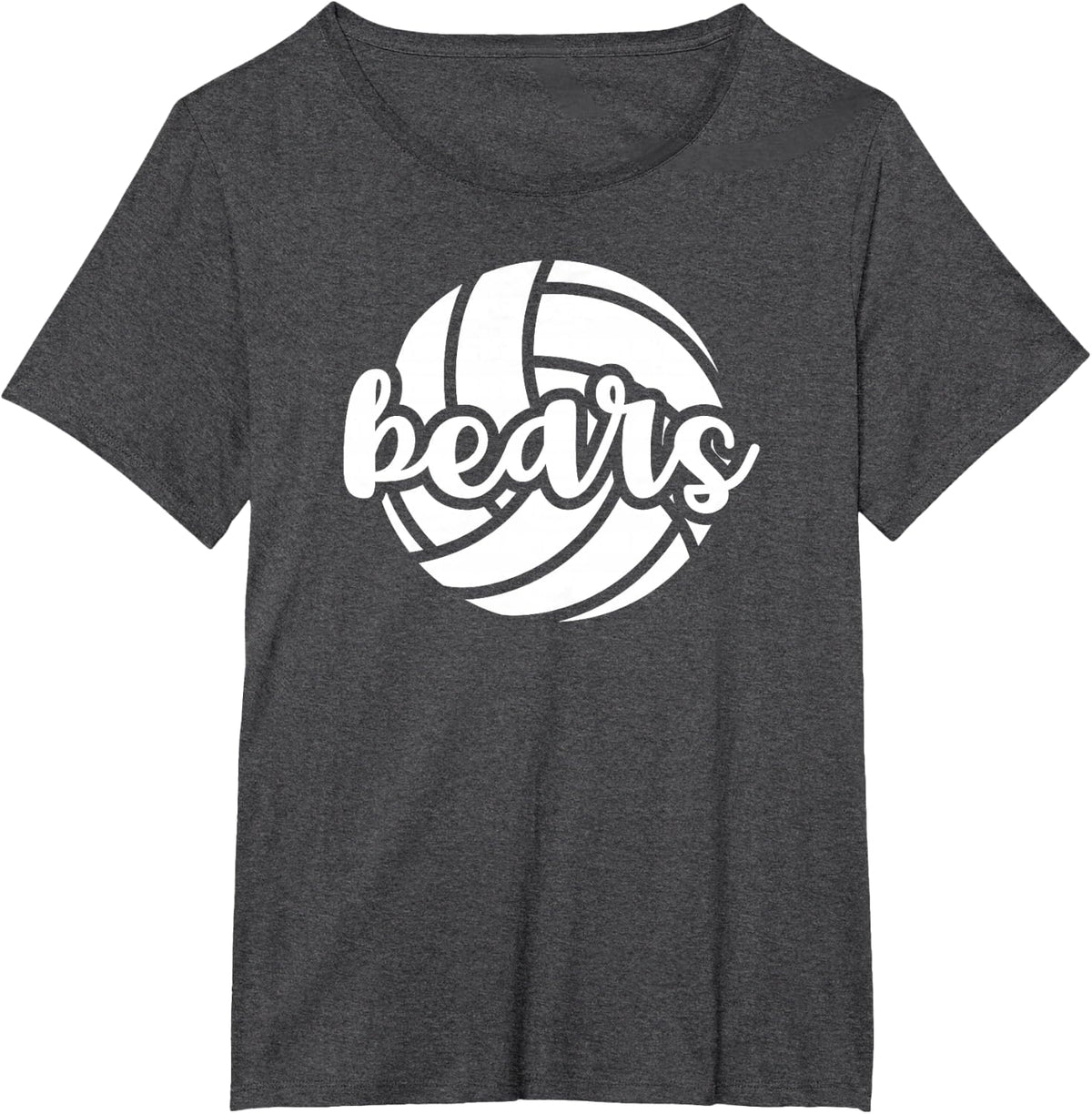 Bears Volleyball Team Mascot School Spirit Game Day T-Shirt - Dark Heather Grey