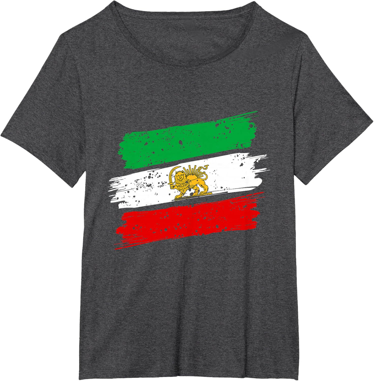 Iran,Iran Lion Sun Flag,Persian,Iran Flag. T-Shirt - Dark Heather Grey