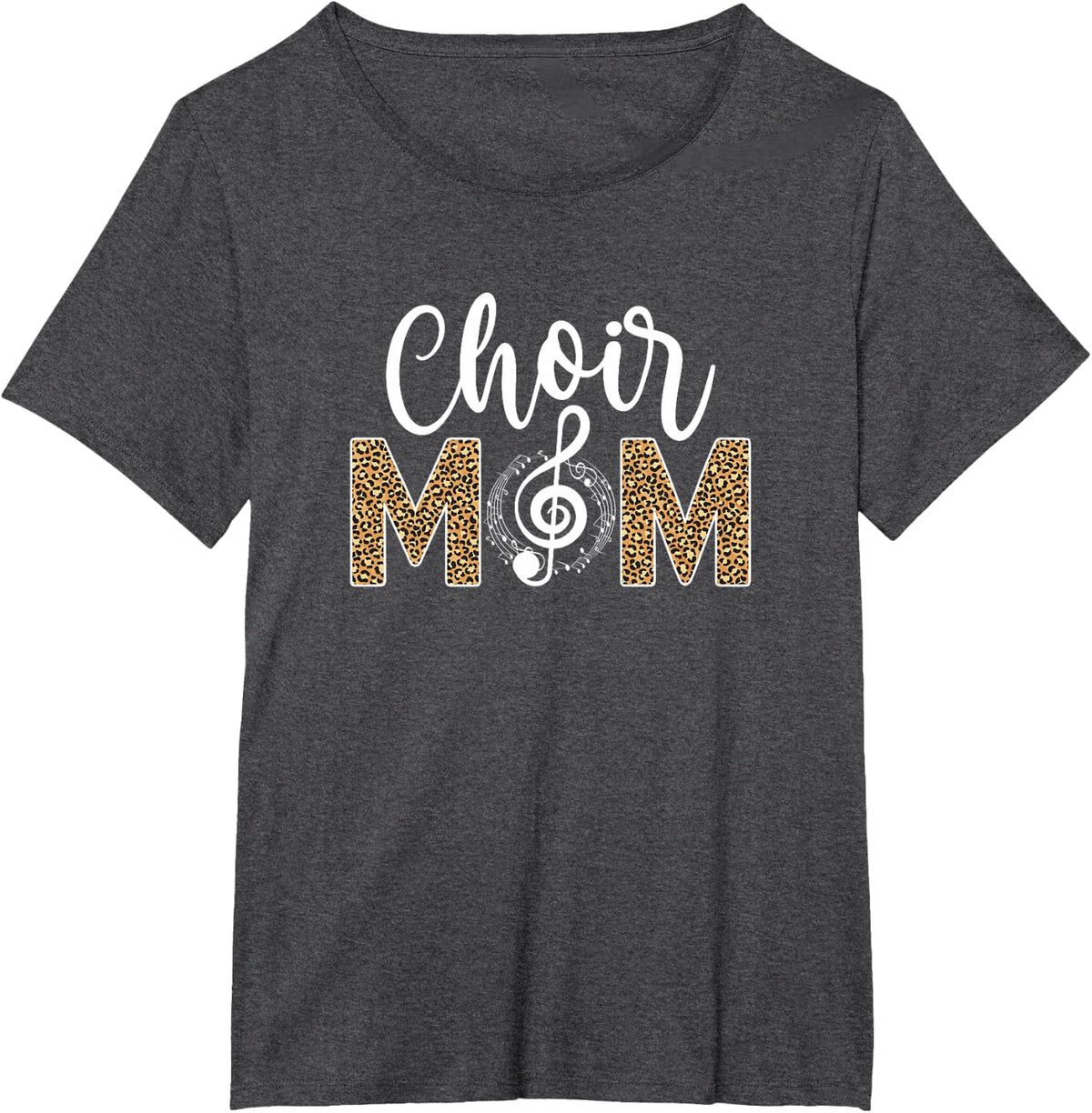 Choir Mom Of A Choir Member Leopard Choir Mother T-Shirt - Dark Heather Grey